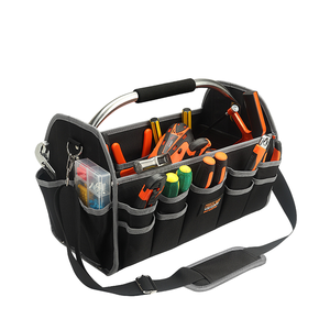 Durable Waterproof Polyester Oxford Electrician <b>Tool</b> <b>Bag</b> Customizable Portable Pouch with Adjustable Strap 15-19 Pockets OEM ODM - Product Image 3