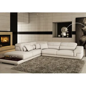 Лидер продаж в Канаде, дизайнерский кожаный секционный диван L-образной формы, секционный угловой диван, мебель для гостиной с журнальным столиком