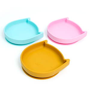 Thực Phẩm Grade Silicone Bé Mạnh Mẽ Hút Cơ Sở Một Mảnh Silicone Bé Ăn Tối Tấm Cat Head Tấm - Product Image 2