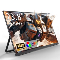 Monitor Portátil LED LCD Táctil de 23.8 Pulgadas, FHD, 120Hz, 5ms de Respuesta, para Juegos Móviles, Transmisión en Vivo, Pantalla Extendida IPS Tipo-C