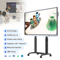 Pizarra Inteligente LCD de 65 Pulgadas 4k con IA, Panel Interactivo con Huella Dactilar, Precio de Fábrica OEM ODM para Escuela y Trabajo