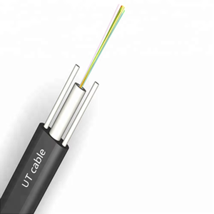 Câble de dérivation plat à fibre optique monomode aérien extérieur Gaine HDPE 1 2 4 noyaux Câble à fibre optique à conduit aérien FRP - Product Image 3