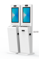 Kiosco de Pago Autoservicio de 21.5 Pulgadas, Panel PC Todo en Uno con Impresora, Lector de Códigos QR, NFC, RFID, Android, con Reconocimiento Facial y Soporte de Pie