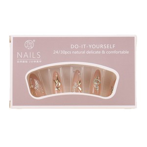 เล็บปลอม Tiktok ขายดีสำหรับตกแต่งเล็บรูปแมวตาสีทองรูปผีเสื้อทำมือคุณภาพสูง - Product Image 5