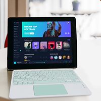 Keyboard bluetooth pintar tipis, dapat diisi ulang untuk ipad 10.2 samsung galaxy Tab S6 A7 A8 S8 S9 FE
