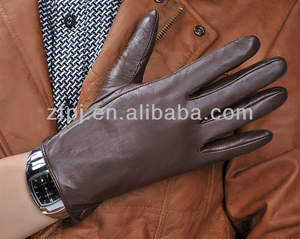 Erkek deri eldiven yeni tasarım ince kırmızı şarap rengi bisiklet eldiveni kontrast kış bayan uzun deri eldiven 1 çift/Polybag - Product Image 5