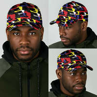 Casquette classique colorée camouflage avec carte d'Haïti – Célébrez la Journée de l'Indépendance d'Haïti 2026 avec cette casquette de baseball en polyester
