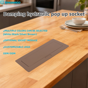 SINOAMIGO RTS Enchufe Retráctil Personalizado de Plata <span class=keywords><strong>para</strong></span> Escritorio, Enchufe Emergente <span class=keywords><strong>para</strong></span> Encimera de Cocina - Product Image 2