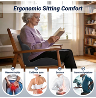 Coussin de chaise ergonomique en mousse à mémoire de forme en forme de L, coussin de siège de bureau pour soulager les douleurs du coccyx, soutien orthopédique pour la voiture et la maison