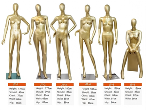 <span class=keywords><strong>Mannequin</strong></span> de vitrine en fibre de verre élégant et luxueux avec détails dorés pour la vente en gros d'articles ménagers et de vêtements en boutique - Product Image 3