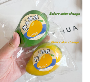 Color-Changing Mango <b>Squeeze</b> <b>Ball</b> Super Soft Fresh Fruit Silicone <b>Squeeze</b> Toy Slow Rising Durable Fun for Friends - Product Image 3