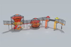 सुरक्षित इंद्रधनुष शुद्ध खेल का मैदान गुंबद पर्वतारोही और स्विंग सेट, इनडोर उपयोग के लिए सुरक्षा जाल के साथ स्विंग सेट 100-500 किलोग्राम क्षमता - Product Image 5