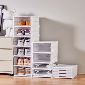 3/6 Schicht Falten Kostenlose Installation Schuhkarton Praktische bequeme Schuhkarton Aufbewahrung Stapelbare minimalist ische Aufbewahrung sbox - Product Image 1