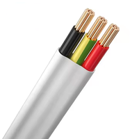 Câble plat PVC TPS en cuivre toronné 2 conducteurs + terre et 3 conducteurs + terre 2,5 mm, câble double et terre 450/750V pour usage domestique