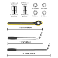 Venta al por mayor de fábrica OEM/ODM Gato de tijera de acero negro de 2T con llave de carraca, kit de gato para coche, altura de elevación de 95MM-385MM