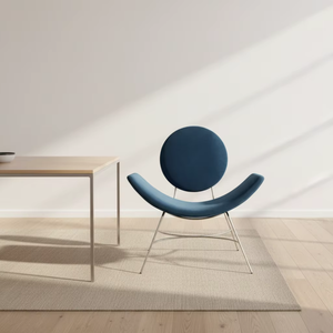 Silla de Comedor y Salón de Diseño Nórdico Moderno Minimalista, de Terciopelo, Forma de Media Luna, para Terraza de Bungalow y Sala de Espera de Salón de Belleza de Alta Gama - Product Image 3