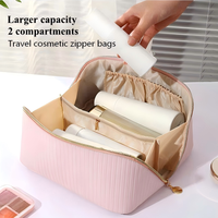 Sac de maquillage personnalisé, nouvelle grande capacité, portable, imperméable, sac de maquillage pour femmes, trousse de toilette de voyage, rangement souple, sac cosmétique