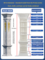 Moule de colonne romaine en résine ABS anti-fissuration pour façade extérieure