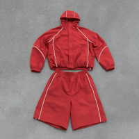 Ensemble de survêtement vintage personnalisé pour hommes, en nylon, décontracté, tendance, 2 pièces, vente en gros, vêtements pour hommes personnalisés, OEM