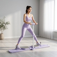 Macchina per sci Slim Legs Butt Lift, Stepper Pieghevole con Maniglia per Allenamento Cardio, Brucia Grassi e Tonificante per Donne a Casa