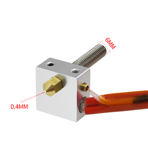 ערכת hotend 12v40w mk8 extruder טווח קצר ראש חם 1.75 מ "מ/0.4 מ" מ זרבובית בלוק חום עבור מדפסת 3d a2 a8 - Product Image 3