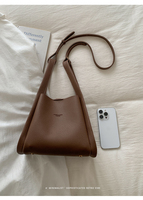 Sac seau simple pour femme, sac à bandoulière souple, sac hobo décontracté avec grande capacité