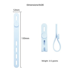 Attaches de câbles en silicone en gros, sangles réglables, organisateur de cordons, fixation réutilisable pour la gestion des câbles - Product Image 4