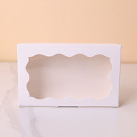 Mini boîte à dessert en papier kraft avec couvercle à rabat en chocolat blanc, impression offset et personnalisation