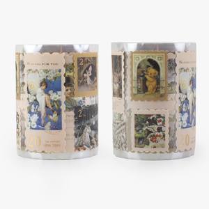 Autocollant postal personnalisé transparent holographique transparent découpé à l'emporte-pièce pour emballage étanche - Product Image 1