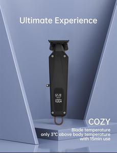 <span class=keywords><strong>Tondeuse</strong></span> à cheveux professionnelle pour hommes OEM/ODM, tête de <span class=keywords><strong>coupe</strong></span> en acier inoxydable, écran LCD, rechargeable par Type-C, <span class=keywords><strong>tondeuse</strong></span> à lame en T électrique - Product Image 2