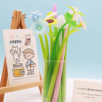 Ventes directes d'usine dessin animé stylo Gel fleurs mignonnes conception Signature stylo étudiant mignon Gel stylo Promotion cadeaux
