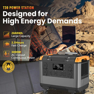 สถานีไฟฟ้าพกพา 3000w แบตเตอรี่ Lifepo4 เครื่องกำเนิดไฟฟ้าพลังงานแสงอาทิตย์แบบ Pure Sine Wave พร้อมล้อ - Product Image 2