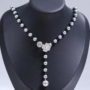 <span class=keywords><strong>Collier</strong></span> de perles de couleur <span class=keywords><strong>Tahiti</strong></span> haut de gamme avec des perles de verre noires pour le cadeau d'anniversaire de Noël de la Saint-Valentin - Product Image 6