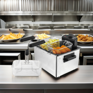 Venta caliente Sartén profunda Freidora eléctrica para el hogar Freidora comercial Papas fritas Soporte Sartén Temperatura constante Lb- - Product Image 3