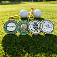 Servicio de Diseño Gratuito, Regalo de Golf, Fichas de Póker Personalizadas, Diseño de Plantilla Personalizada, Fichas de Póker de Metal en Blanco para Golf
