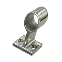 Support de main courante en acier inoxydable pour pont de bateau, fixation facile, base carrée, montage sur tube de garde-corps
