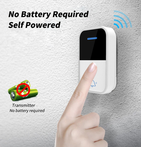 Campanello RF433 con Portata di 150m, Wireless, Impermeabile IP44, 38 <span class=keywords><strong>Suonerie</strong></span>, Senza Batteria, Wi-Fi, Durata Batteria 10 Anni, per Uso Alberghiero, Design Moderno - Product Image 5