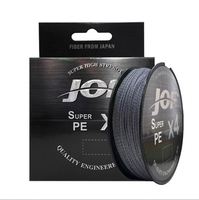 4 Supports 100m 300m 500m Emballage PE Matériau japonais solide Matériel de pêche Pêche JOF Ligne tressée en polyéthylène