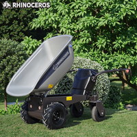 Mini Dumper Elettrico da 450kg, Carriola a Batteria, Caricatore Compatto per Fattoria e Cantiere