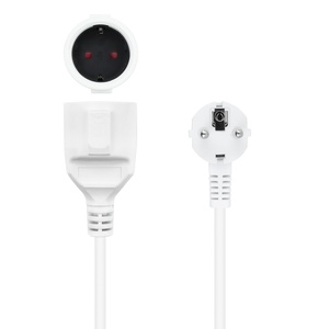 Cavo di alimentazione Schuko bianco da 10 m, ideale per estendere la connessione elettrica in casa o in ufficio. - Product Image 3