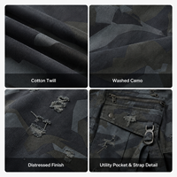 Jean cargo camouflage ample taille mi-haute pour homme, personnalisé, vintage, multi-poches, dernière conception, coupe droite, denim, automne-hiver