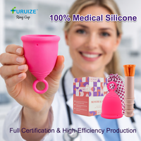 Coupe menstruelle en silicone médical pour flux abondant, sans BPA, réutilisable, kit de coupe menstruelle écologique