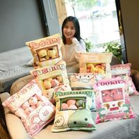 Internet-Famous grand ours en peluche mignon coussin et oreiller de collation Super doux jouets en peluche lapin cochon poupées cadeaux d'anniversaire en gros