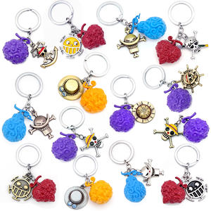 14 Designs Law <span class=keywords><strong>Ace</strong></span> Luffy Démon <span class=keywords><strong>Fruit</strong></span> Pendentif Métal Porte-clés Accessoires Double Pendentif Porte-clés Opératif <span class=keywords><strong>Fruit</strong></span> Porte-clés Charmes - Product Image 4