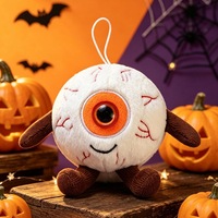 Ornement en peluche œil d'Halloween, pendentif suspendu effrayant avec yeux sanglants, décoration de fête, vente en gros, faible MOQ