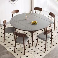 Chaises et table de salle à manger en bois massif nordique moderne pour la maison Mobilier de maison multifonctionnel Table à manger extensible en bois