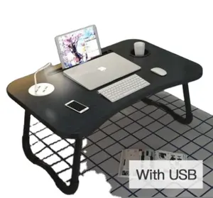 Ahşap katlanabilir bilgisayar masası yatak/ahşap dizüstü bilgisayar masası kanepe