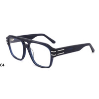Lunettes de vue rétro à double pont pour femme et homme, monture optique en acétate, verres bloquant la lumière bleue, design vintage