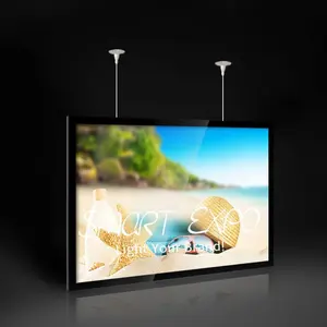 उच्च गुणवत्ता दीवार माउंट विज्ञापन एलईडी सिनेमा मूवी पोस्टर एल्यूमीनियम Lightbox के लिए फ्रेम चुंबकीय प्रकाश बॉक्स