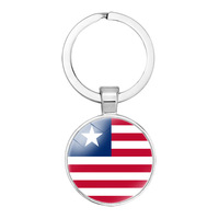 Porte-clés Drapeau du Lesotho en Verre de Qualité, Accessoire de Sac, Pendentif, Anneau Porte-clés, Design National des Pays, Personnalisé, Vente en Gros à Bas Prix